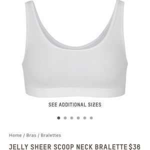 SKIMS jelly sheer scoop neck bralette in marble color